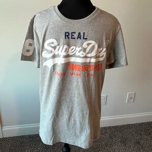 Superdry Vintage Logo Tri Tee shirt in gray M